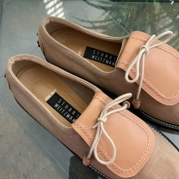 STUART WEITZMAN Sand Cordura Golf Shoes - Picture 4 of 12